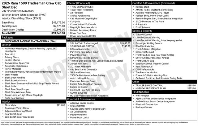 2026 Ram 1500 Tradesman Crew Cab 4x4 5'7" Box