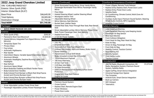 2022 Jeep Grand Cherokee Limited 4x4 2022 Jeep Grand Cherokee Limited 4x4