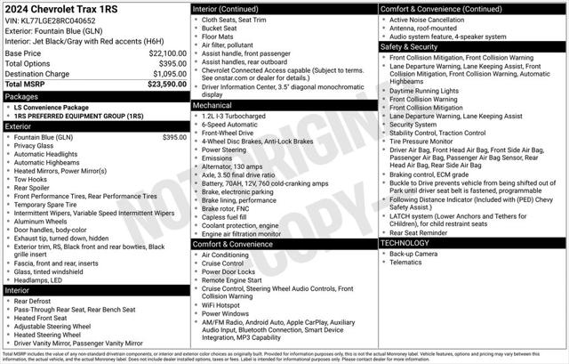 2024 Chevrolet Trax FWD 1RS