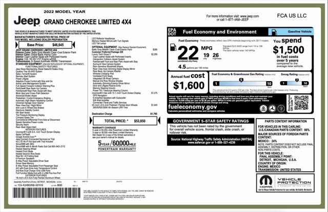 2022 Jeep Grand Cherokee Limited 4x4 2022 Jeep Grand Cherokee Limited 4x4