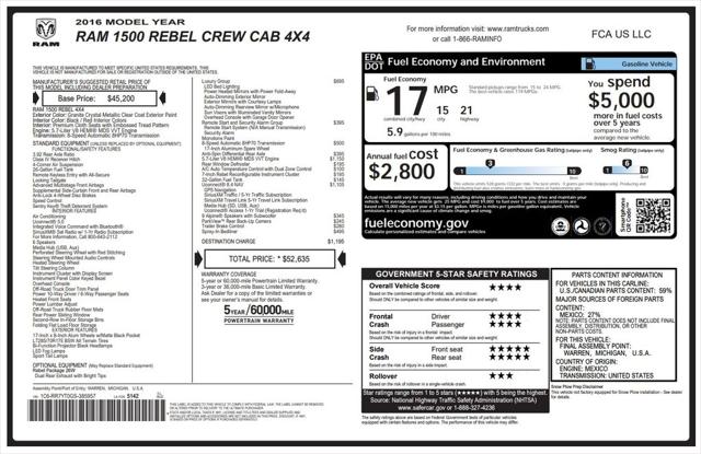 2016 RAM 1500 Rebel 2016 RAM 1500 Rebel