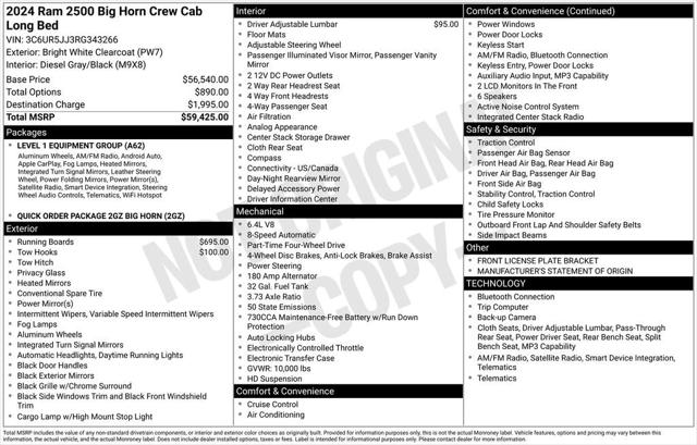 2024 RAM 2500 Big Horn Crew Cab 4x4 8 Box 2024 RAM 2500 Big Horn Crew Cab 4x4 8 Box