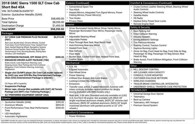 2018 GMC Sierra 1500 SLT 2018 GMC Sierra 1500 SLT
