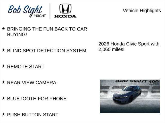 2026 Honda Civic Hatchback Sport