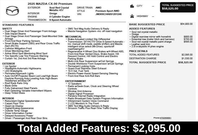 2025 Mazda X-90 Premium Sport