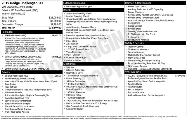 2019 Dodge Challenger SXT