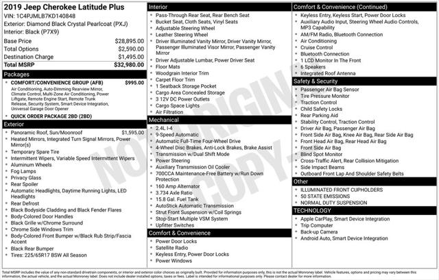 2019 Jeep Cherokee Latitude Plus 4x4