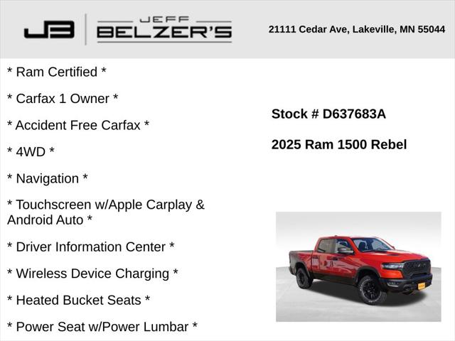 2025 RAM 1500 Rebel Crew Cab 4x4 57 Box 2025 RAM 1500 Rebel Crew Cab 4x4 57 Box