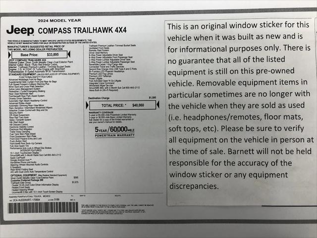 2024 Jeep Compass Trailhawk 4x4 2024 Jeep Compass Trailhawk 4x4