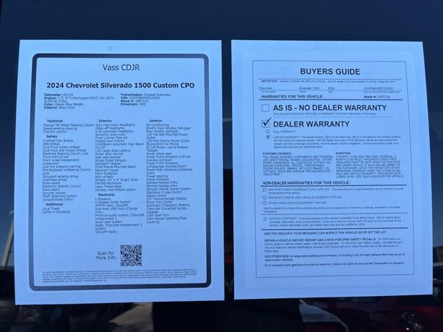 2024 Chevrolet Silverado 1500 4WD Crew Cab Short Bed Custom 2024 Chevrolet Silverado 1500 4WD Crew Cab Short Bed Custom