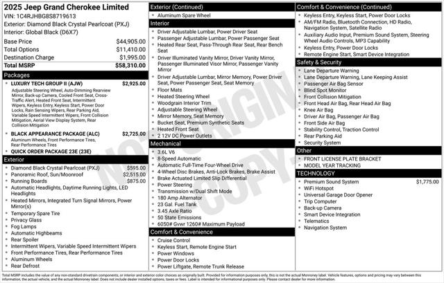 2025 Jeep Grand Cherokee GRAND CHEROKEE LIMITED 4X4