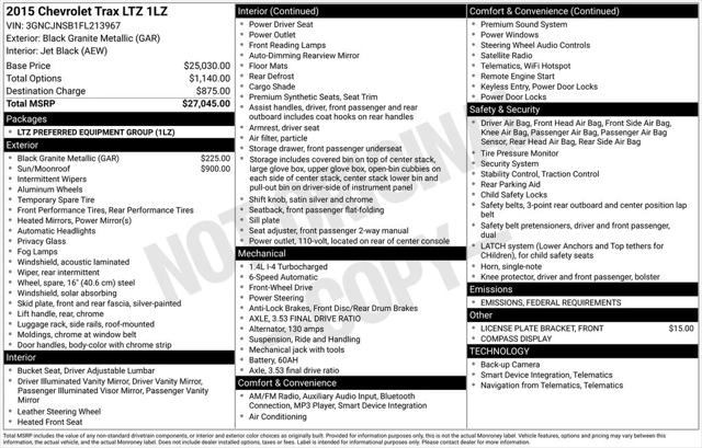 2015 Chevrolet Trax LTZ 2015 Chevrolet Trax LTZ