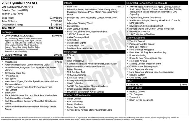 2023 Hyundai Kona SEL