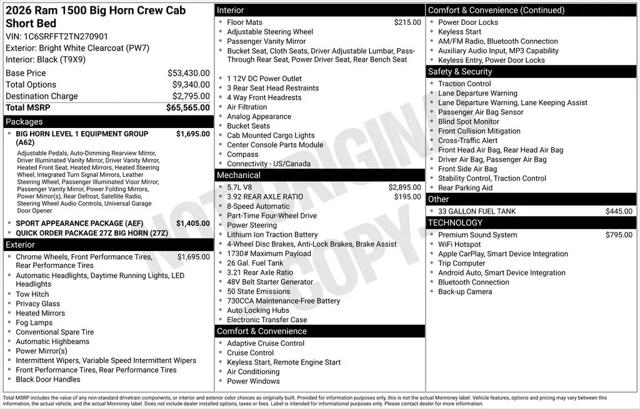 2026 Ram 1500 Big Horn Crew Cab 4x4 57 Box