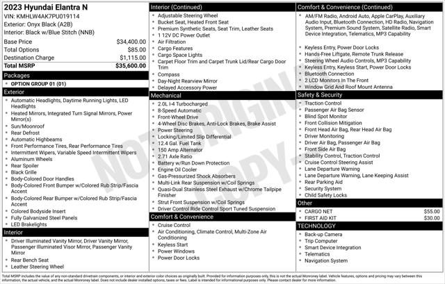 2023 Hyundai Elantra N Base 2023 Hyundai Elantra N Base