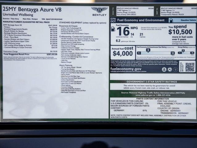 2025 Bentley Bentayga Azure