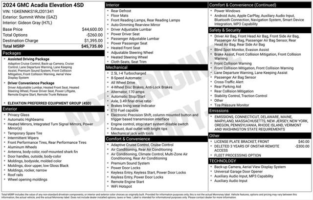 2024 GMC Acadia AWD Elevation 2024 GMC Acadia AWD Elevation