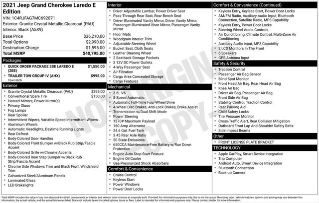 2021 Jeep Grand Cherokee Laredo E 4x4 2021 Jeep Grand Cherokee Laredo E 4x4