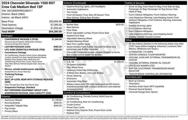 2024 Chevrolet Silverado 1500 4WD Crew Cab Standard Bed RST