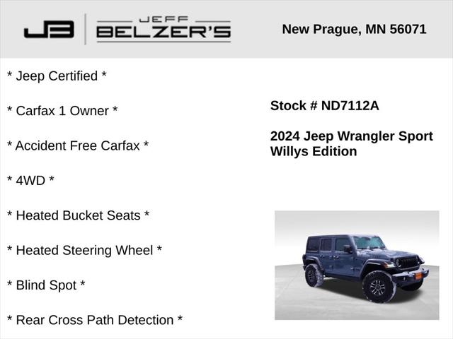 2024 Jeep Wrangler 4-Door Willys 4x4 2024 Jeep Wrangler 4-Door Willys 4x4