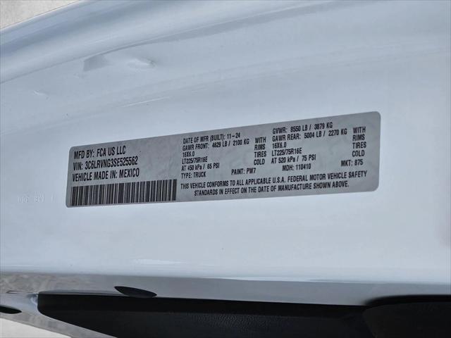 2025 Ram ProMaster Cargo Van Tradesman Low Roof 118" WB w/Pass Seat