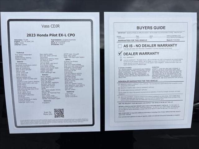 2023 Honda Pilot AWD EX-L 8 Passenger 2023 Honda Pilot AWD EX-L 8 Passenger