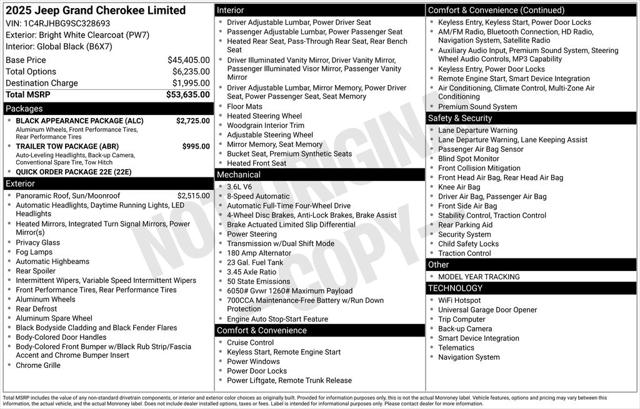 2025 Jeep Grand Cherokee GRAND CHEROKEE LIMITED 4X4