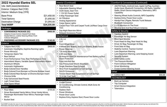 2022 Hyundai Elantra SEL 2022 Hyundai Elantra SEL