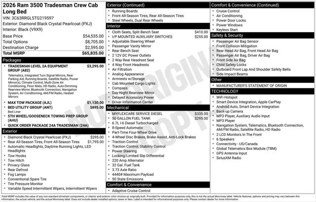 2026 Ram 3500 Tradesman Crew Cab 4x4 8 Box