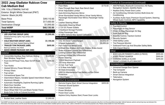 2022 Jeep Gladiator Rubicon 4x4 2022 Jeep Gladiator Rubicon 4x4