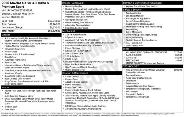 2026 Mazda X-90 3.3 Turbo S Premium Sport