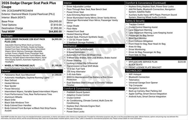 2026 Dodge Charger CHARGER SCAT PACK PLUS 2-DOOR AWD