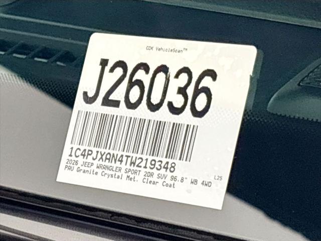 2026 Jeep Wrangler Sport