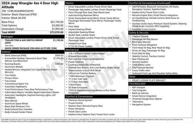 2024 Jeep Wrangler 4xe Summit 4xe 2024 Jeep Wrangler 4xe Summit 4xe