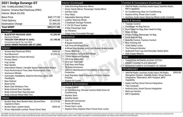 2021 Dodge Durango GT AWD 2021 Dodge Durango GT AWD