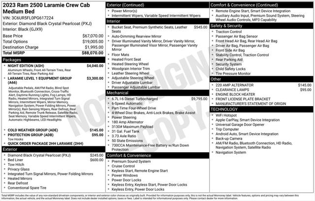 2023 RAM 2500 Laramie Crew Cab 4x4 64 Box 2023 RAM 2500 Laramie Crew Cab 4x4 64 Box
