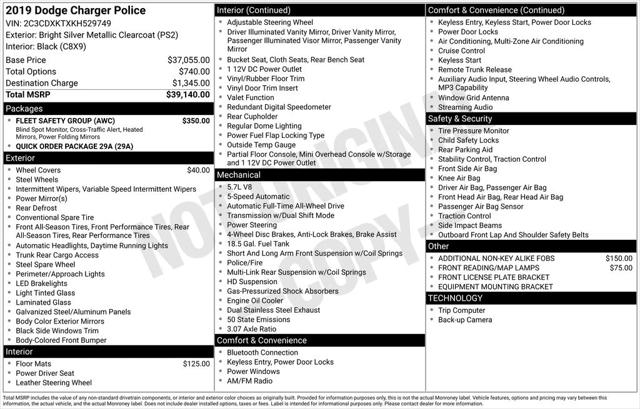 2019 Dodge Charger Police AWD 2019 Dodge Charger Police AWD