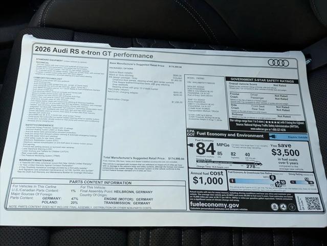 2026 Audi RS e-tron GT quattro
