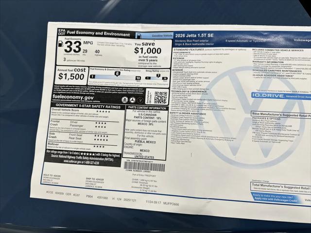 2026 Volkswagen Jetta SE
