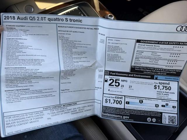 2018 Audi Q5 2.0T Premium