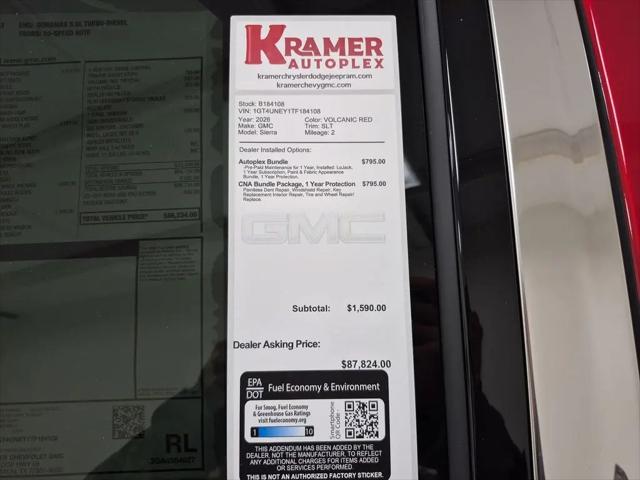 2026 GMC Sierra 2500HD Crew Cab, Standard Bed, SLT, 4WD