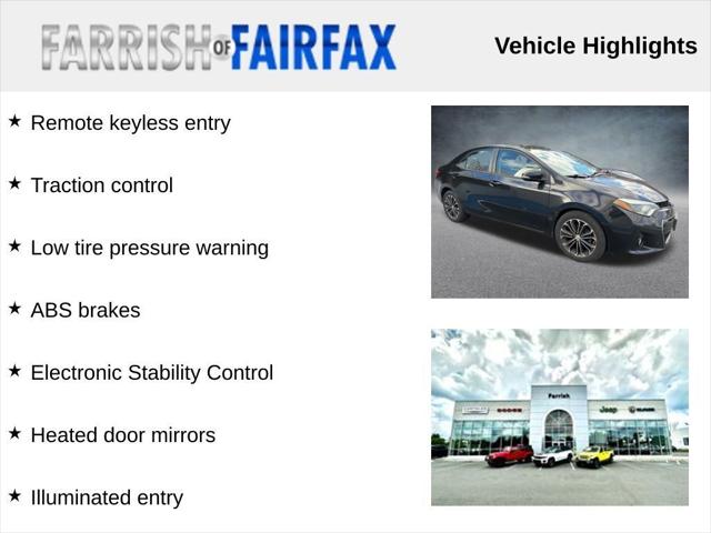 2015 Toyota Corolla S 2015 Toyota Corolla S