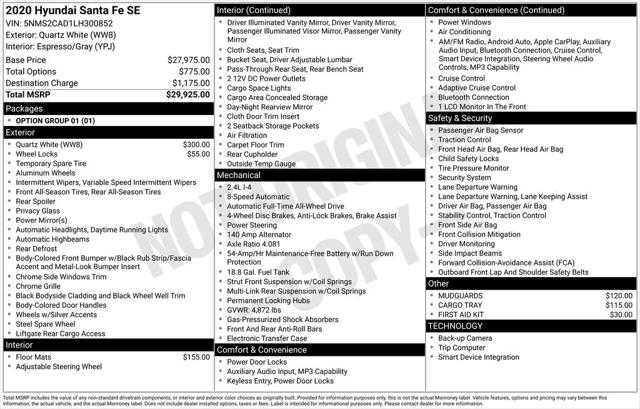 2020 Hyundai Santa Fe SE