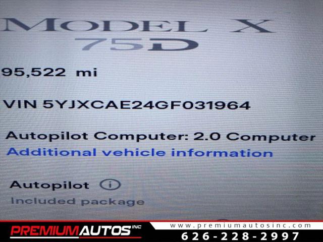 2016 Tesla Model X 75D for sale in Norco, CA