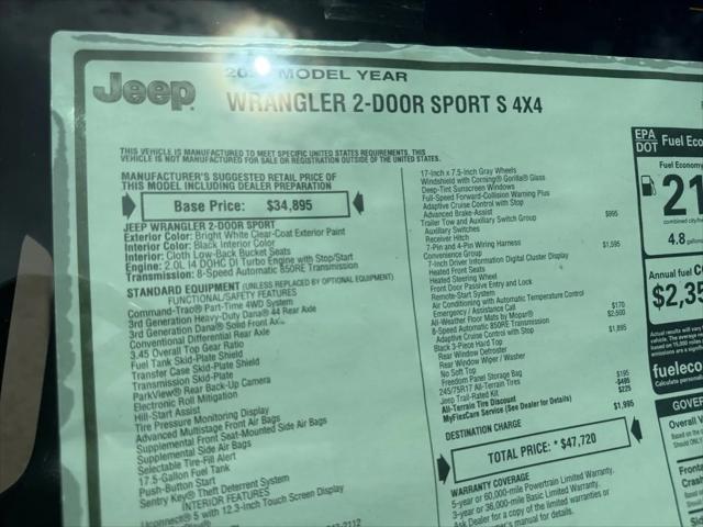 2026 Jeep Wrangler Sport S