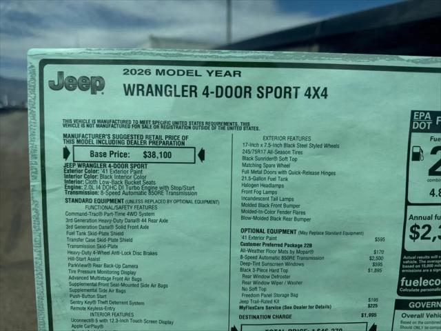 2026 Jeep Wrangler Sport