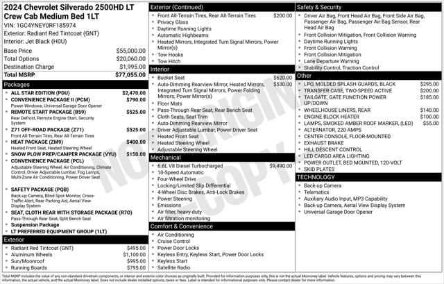 2024 Chevrolet Silverado 2500HD 4WD Crew Cab Standard Bed LT