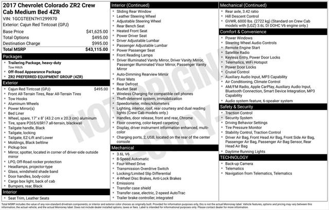 2017 Chevrolet Colorado ZR2