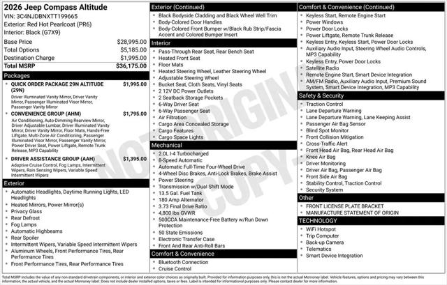 2026 Jeep Compass Latitude Altitude