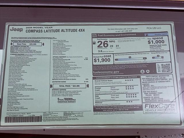 2026 Jeep Compass Latitude Altitude